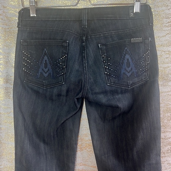 7 For All Mankind A Pocket Dark Wash Classic Jeans Size 25 - Picture 9 of 12